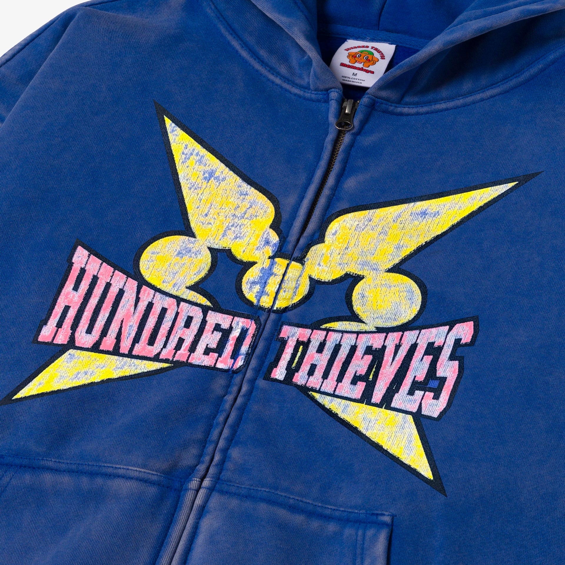 Momotoys + 100T Zip-Up Hoodie - Dusty Blue - Image 3