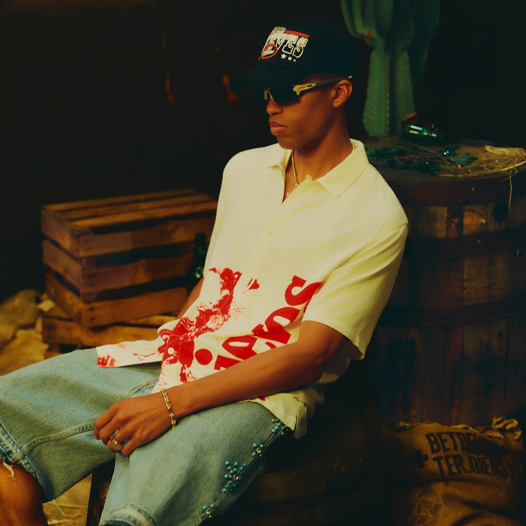 Rodeo SS Button Up - Cream - Image 2